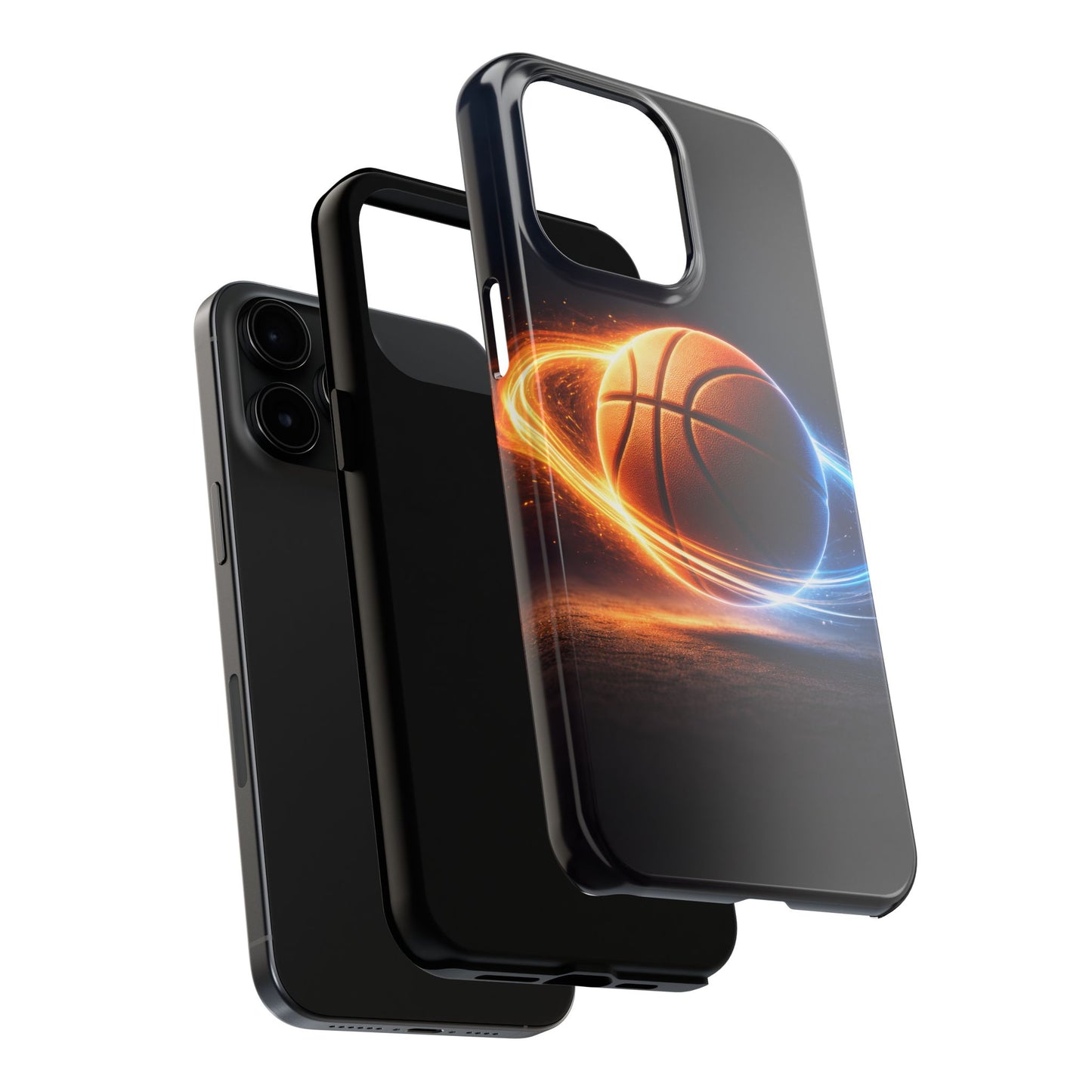 Cosmic Basketball Energy Tough Case - Neon Rings Athletic Cover for iPhone & Samsung