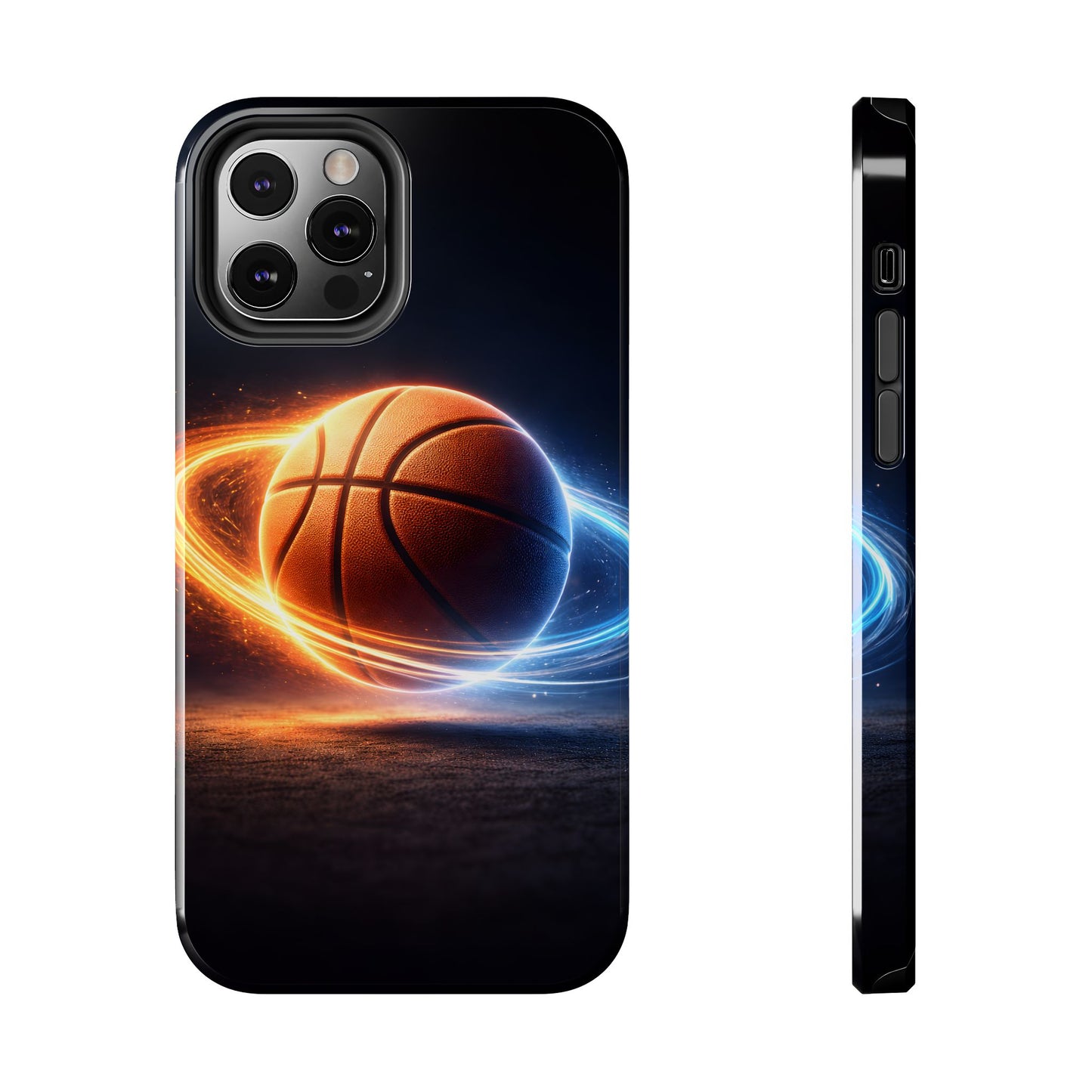 Cosmic Basketball Energy Tough Case - Neon Rings Athletic Cover for iPhone & Samsung