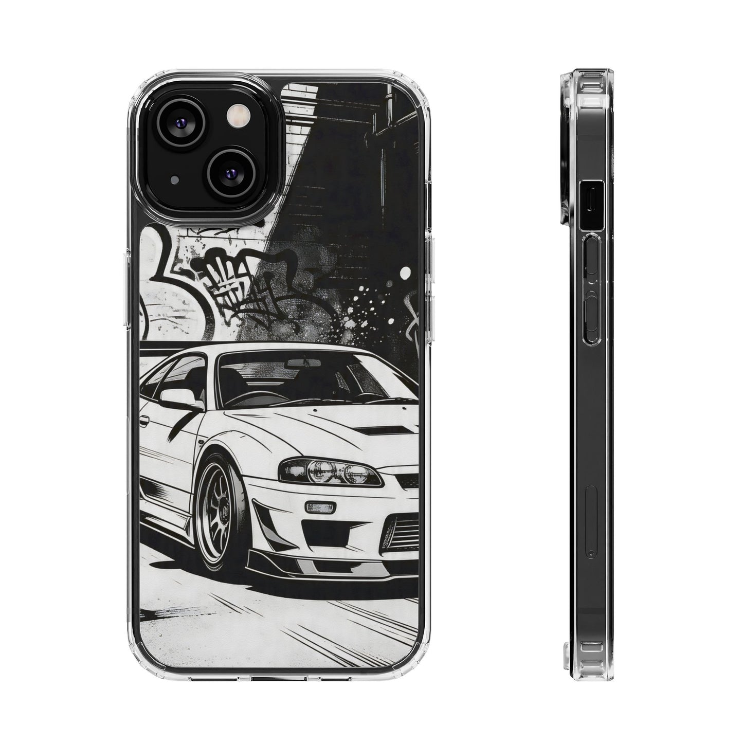 Monochrome Urban Drift Case - MagSafe Compatible JDM Clear Cover