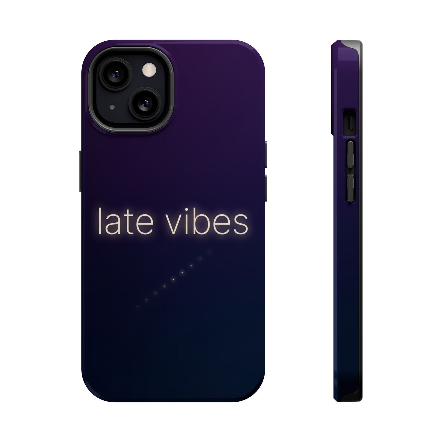 Late Vibes Purple Gradient Magnetic Impact Case