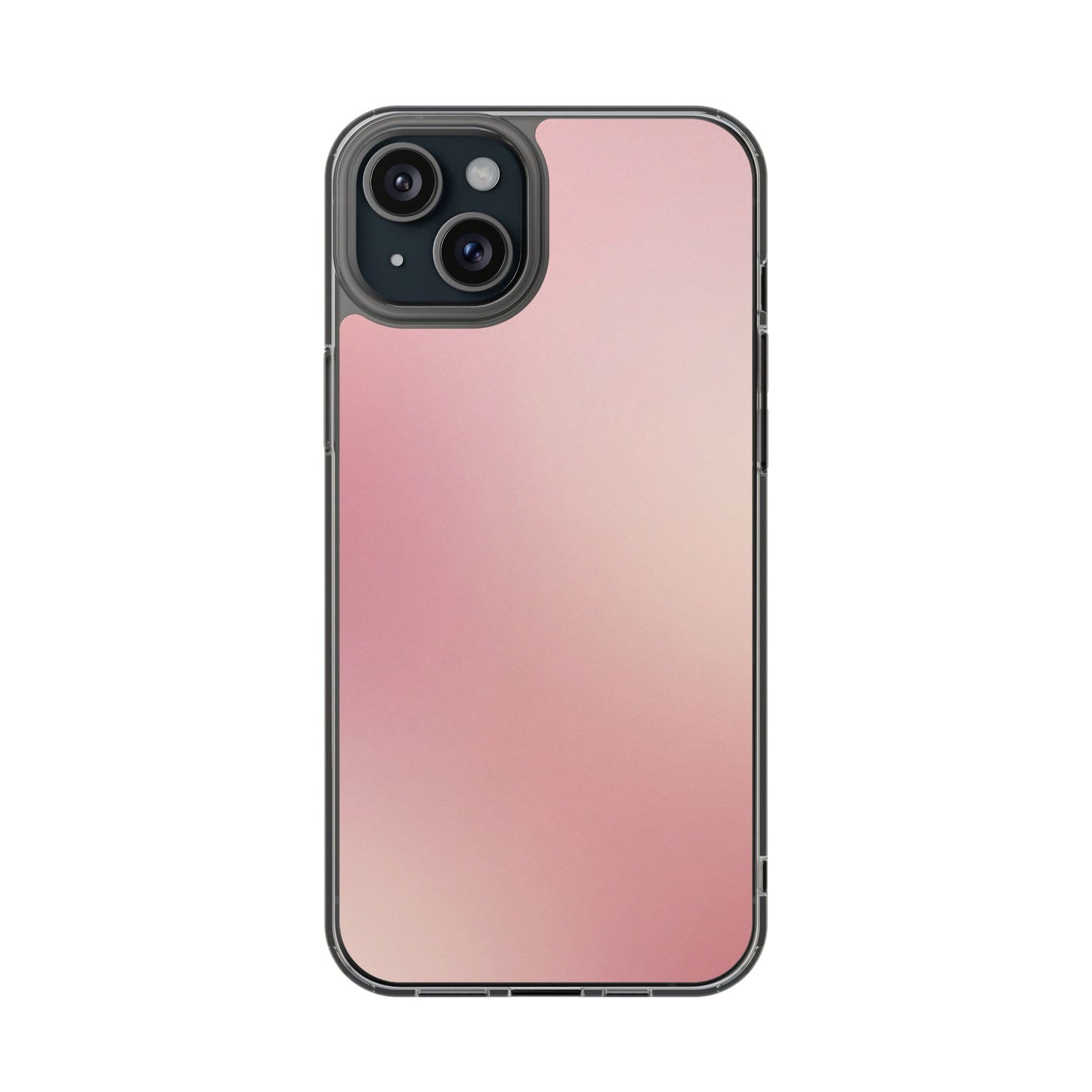 Soft Rose Aura Clear Case - MagSafe Compatible Blush Gradient Cover