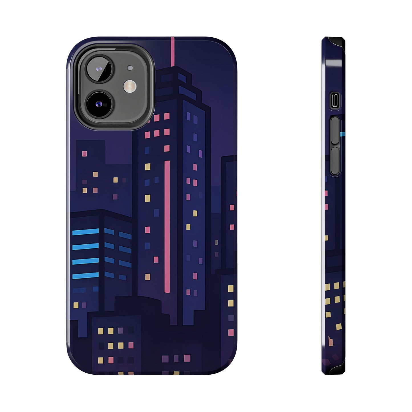 Lo-Fi Night City Tough Case - Pastel Urban Skyline Cover for iPhone & Samsung