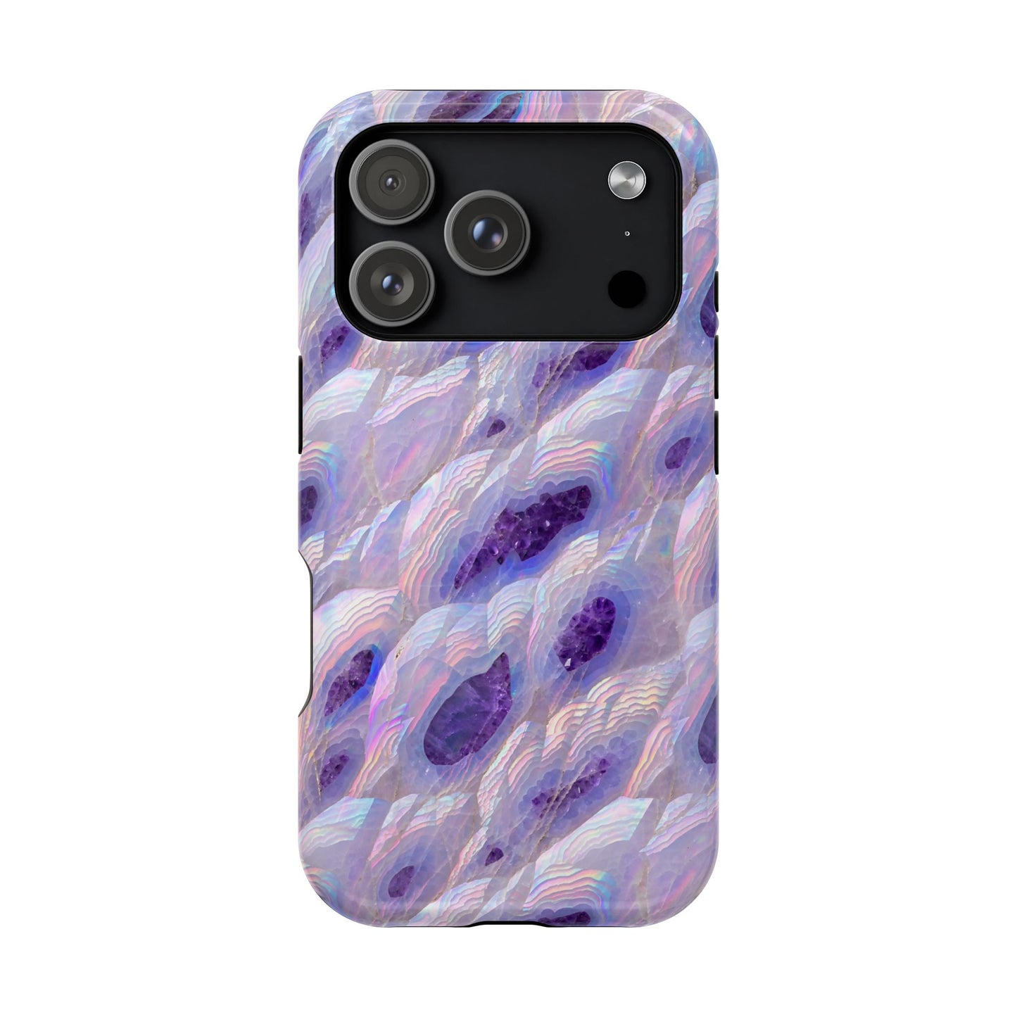 Amethyst Geode: Iridescent Purple Crystal MagSafe Case
