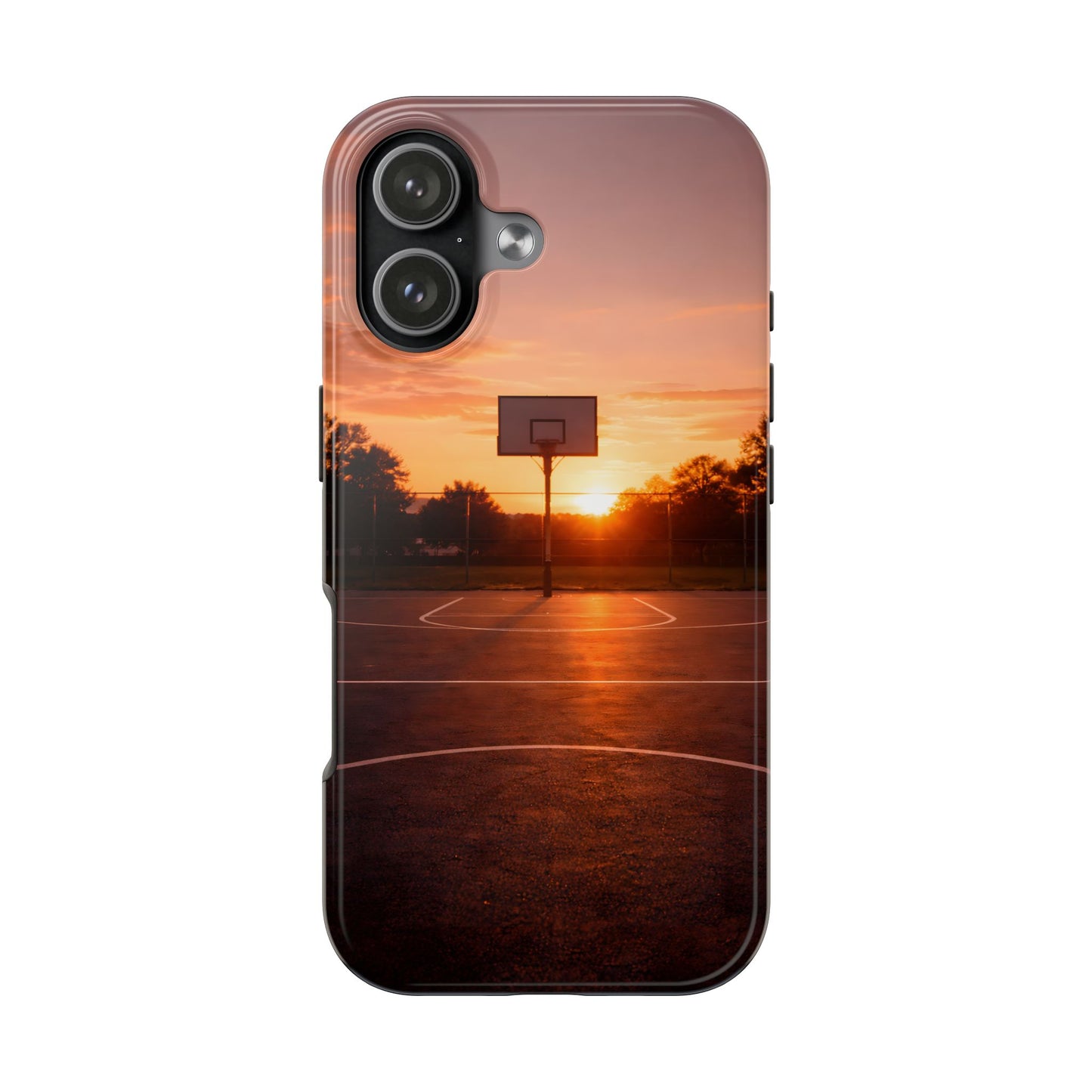 Golden Hour Basketball Court Tough Case - Urban Sunset Cover for iPhone & Samsung