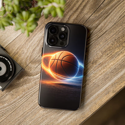 Cosmic Basketball Energy Tough Case - Neon Rings Athletic Cover for iPhone & Samsung