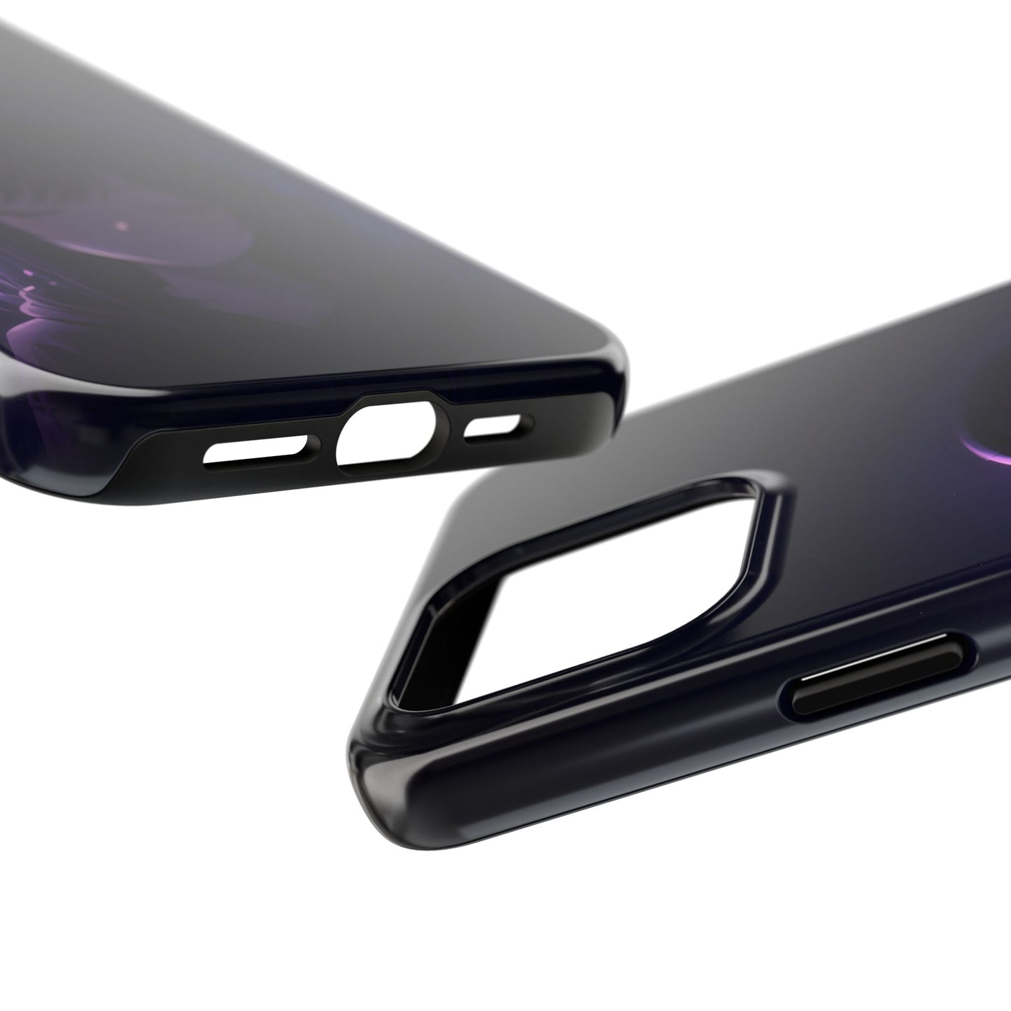 Midnight Lofi Anime Girl Tough Case - Deep Purple Music Cover for iPhone & Samsung