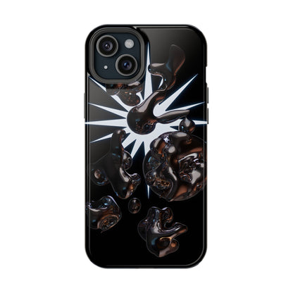 Liquid Chrome 3D Bubbles Magnetic Impact Case