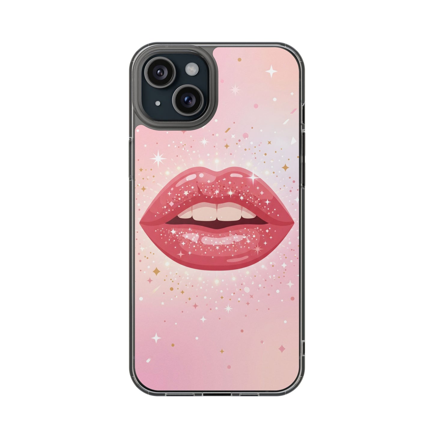 Glitter Lip Gloss Clear Case - MagSafe Compatible Y2K Aesthetic