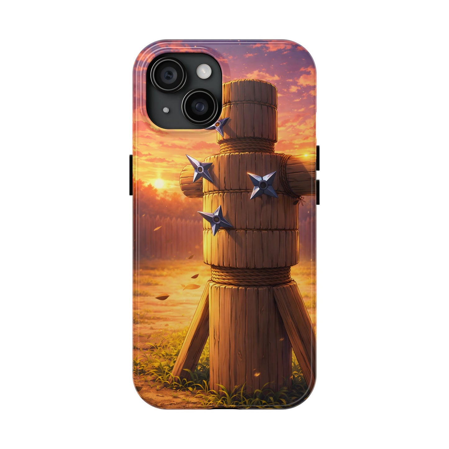 Sunset Ninja Training Tough Case - Shuriken Dojo Cover for iPhone & Samsung