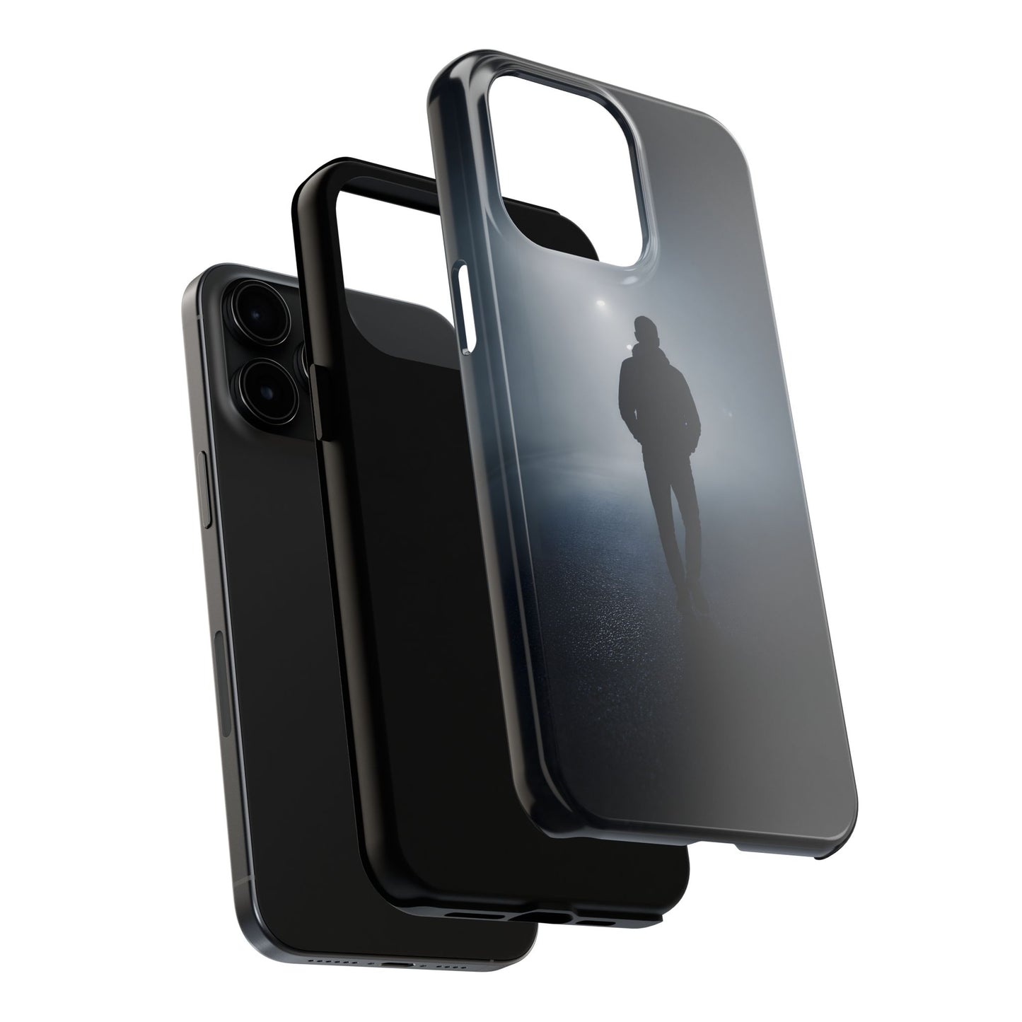 Foggy Night Silhouette Tough Case - Urban Mystery Cover for iPhone & Samsung