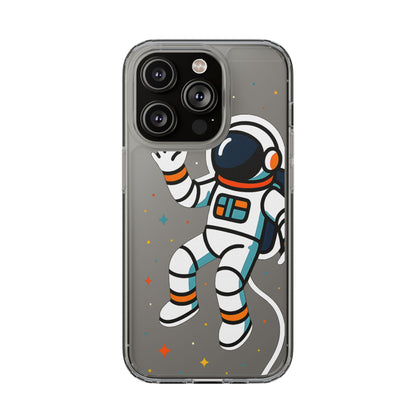 Clear Astronaut Space Case - Minimalist Galaxy Aesthetic Transparent Cover