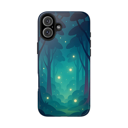 Enchanted Forest Fireflies Case - Mystic Nature Tough Cover for iPhone & Samsung