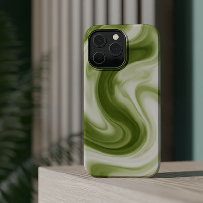 Green Marble Magnetic Impact-Resistant Phone Case