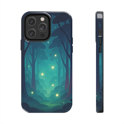 Enchanted Forest Fireflies Case - Mystic Nature Tough Cover for iPhone & Samsung