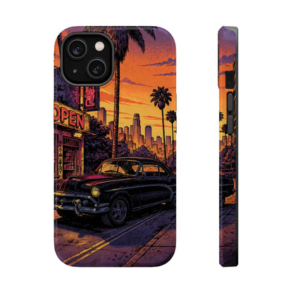 Retro Boulevard: Lofi Sunset Classic Cruiser MagSafe Case