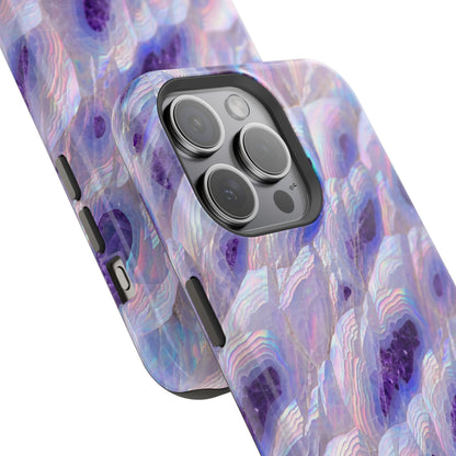 Amethyst Geode: Iridescent Purple Crystal MagSafe Case