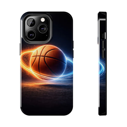 Cosmic Basketball Energy Tough Case - Neon Rings Athletic Cover for iPhone & Samsung