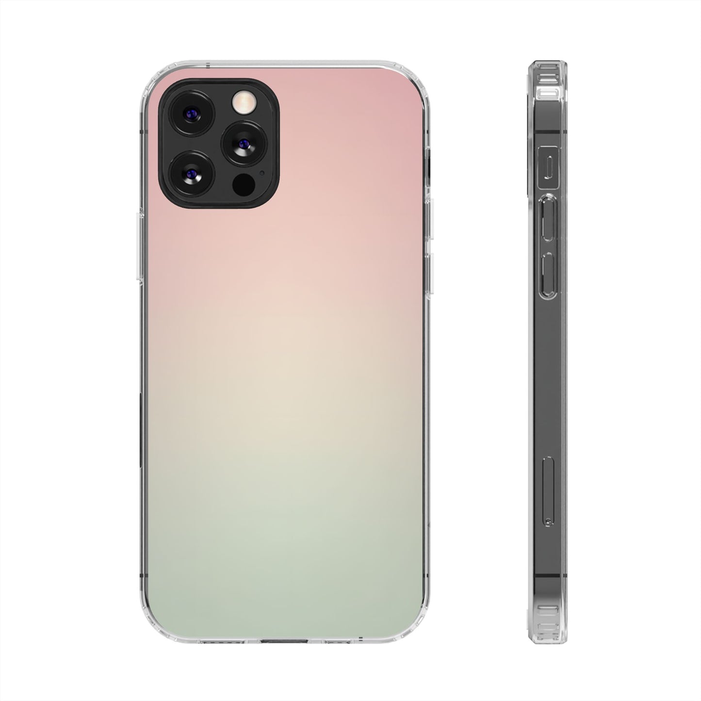 Ethereal Dawn Aura Clear Case - MagSafe Compatible Pastel Gradient