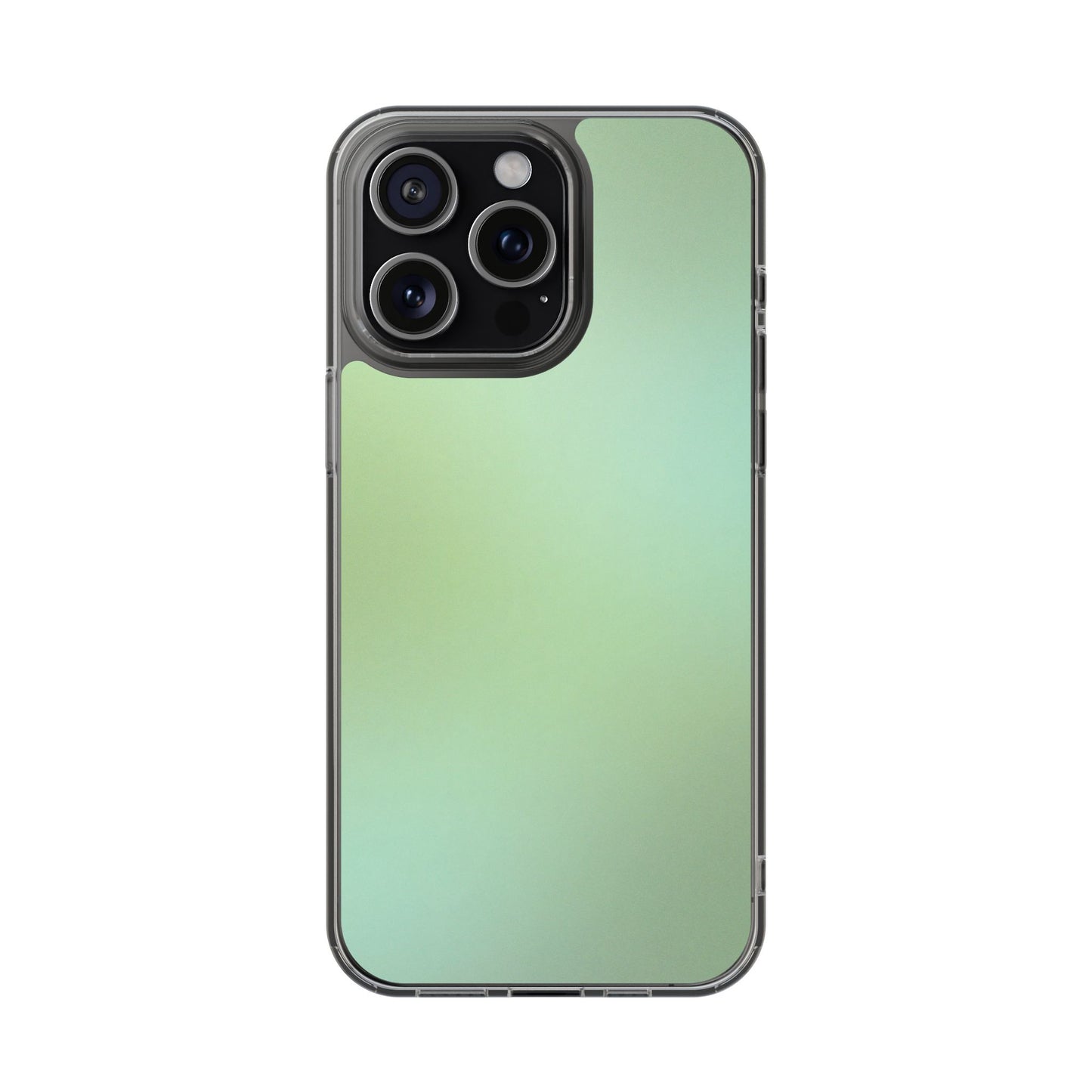 Soft Sage Aura Clear Case - MagSafe Compatible Mint Gradient Cover