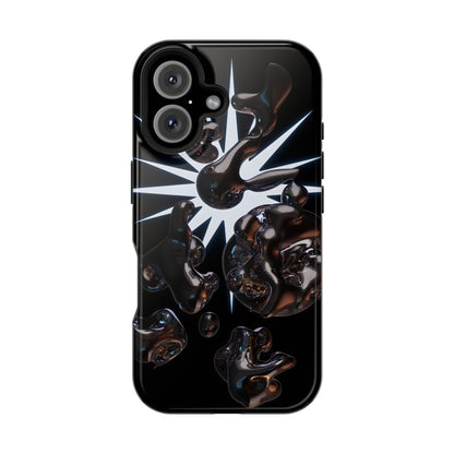 Liquid Chrome 3D Bubbles Magnetic Impact Case