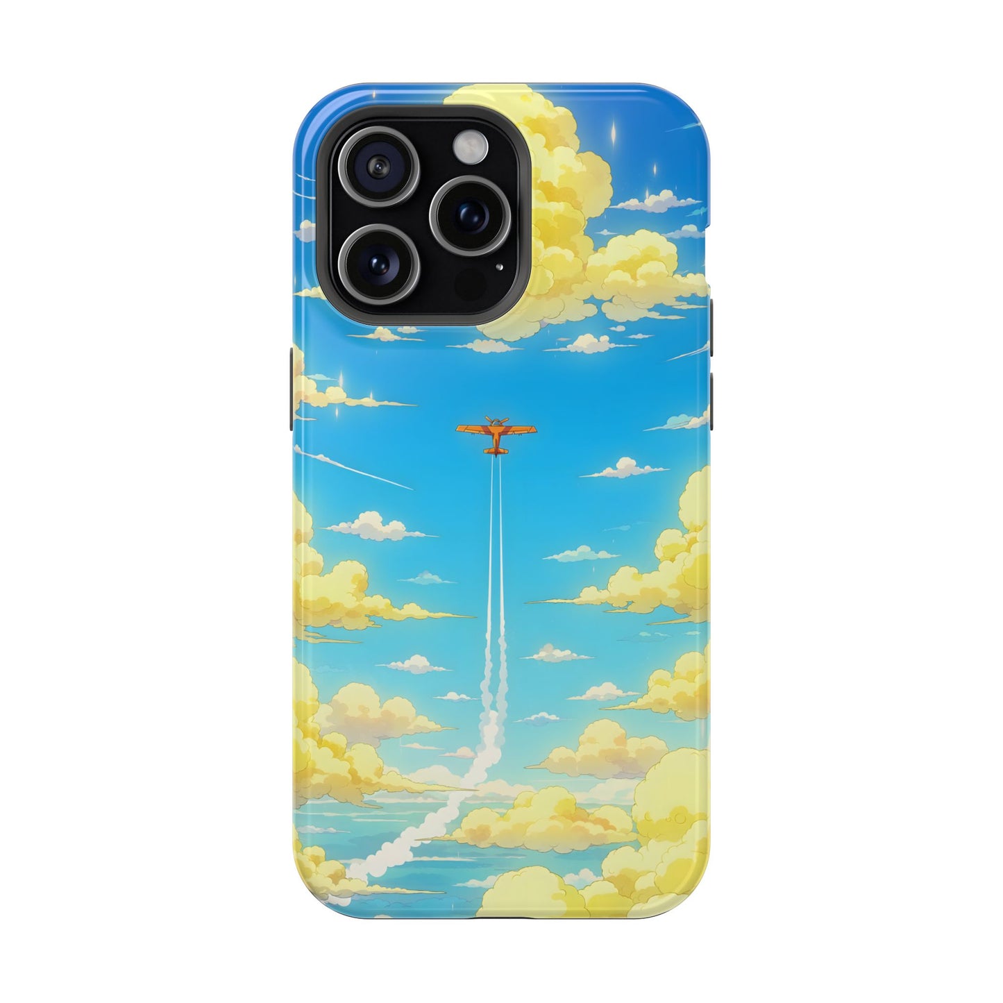 Cinematic Flight: Vintage Airplane Anime Sky MagSafe Case