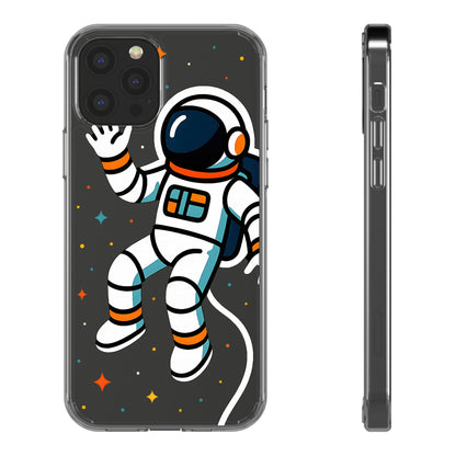 Clear Astronaut Space Case - Minimalist Galaxy Aesthetic Transparent Cover