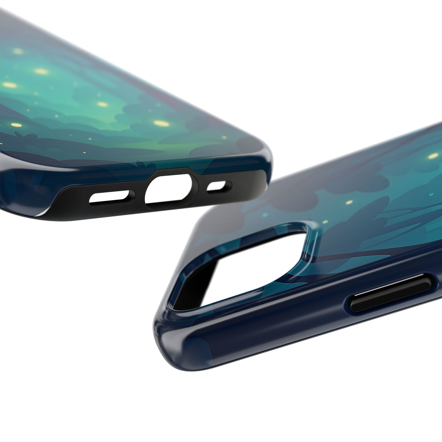 Enchanted Forest Fireflies Case - Mystic Nature Tough Cover for iPhone & Samsung