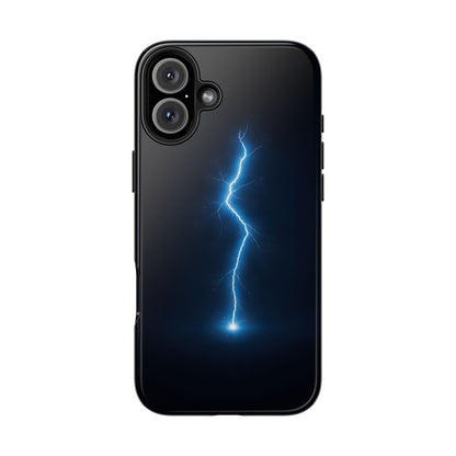 Blue Lightning Bolt Tough Case - Deep Sky Electric Cover for iPhone & Samsung