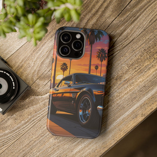 Pacific Cruiser: Cinematic Muscle Car Sunset MagSafe Case
