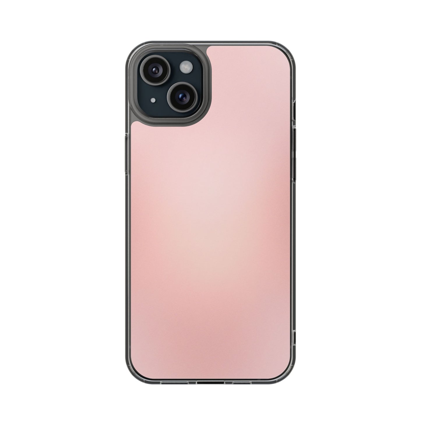 Soft Blush Pink Minimalist Clear Case - Sleek Matte Aesthetic Cover