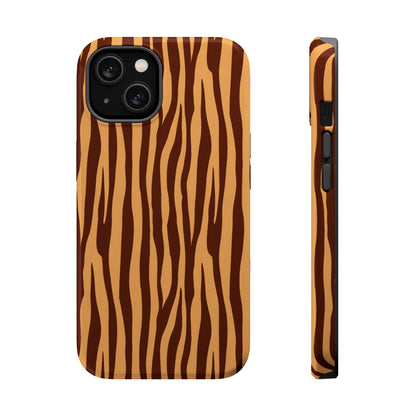 Safari Chic: Warm Caramel Tiger Print MagSafe Case