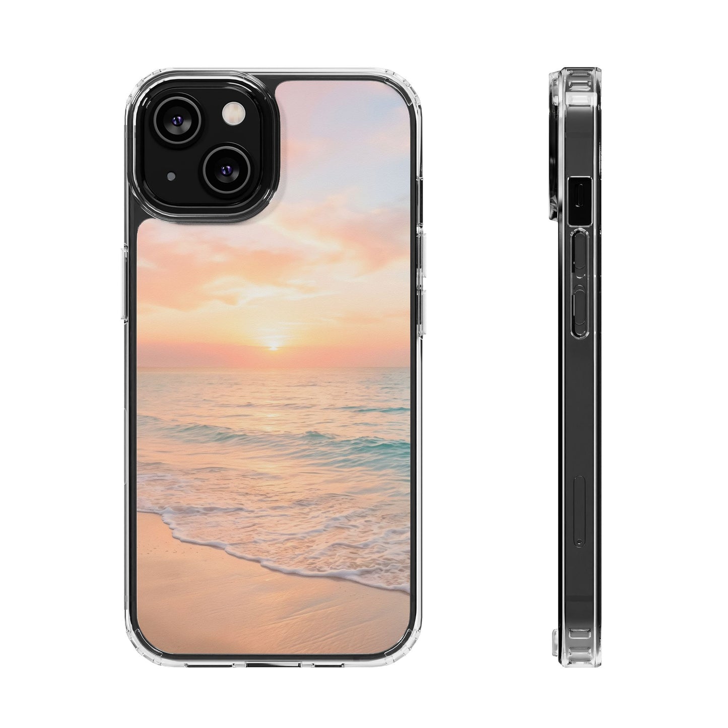 Serene Coastal Sunset Clear Case - MagSafe Compatible Beach Cover