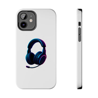 Minimalist Gaming Headset Tough Case - Clean Tech Cover for iPhone & Samsung