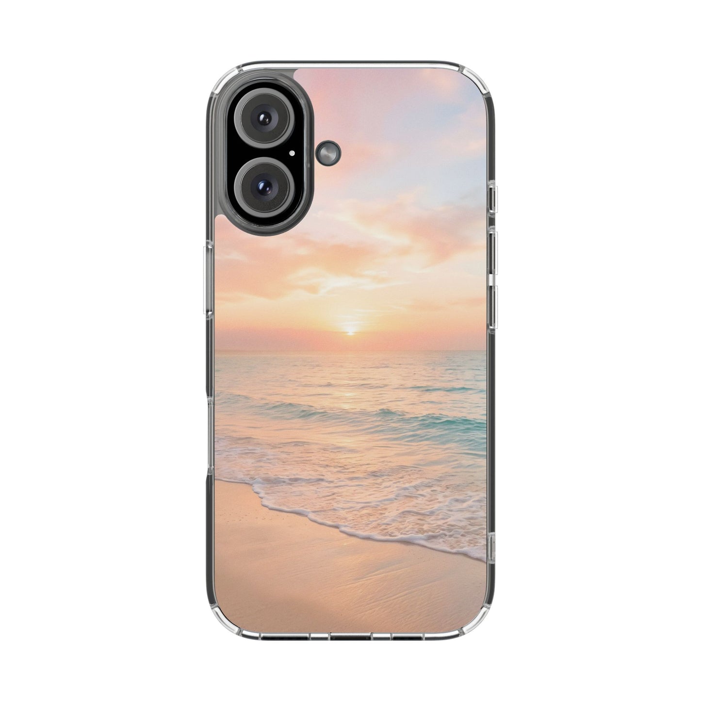 Serene Coastal Sunset Clear Case - MagSafe Compatible Beach Cover