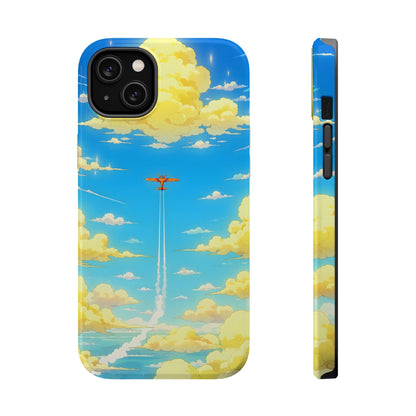 Cinematic Flight: Vintage Airplane Anime Sky MagSafe Case