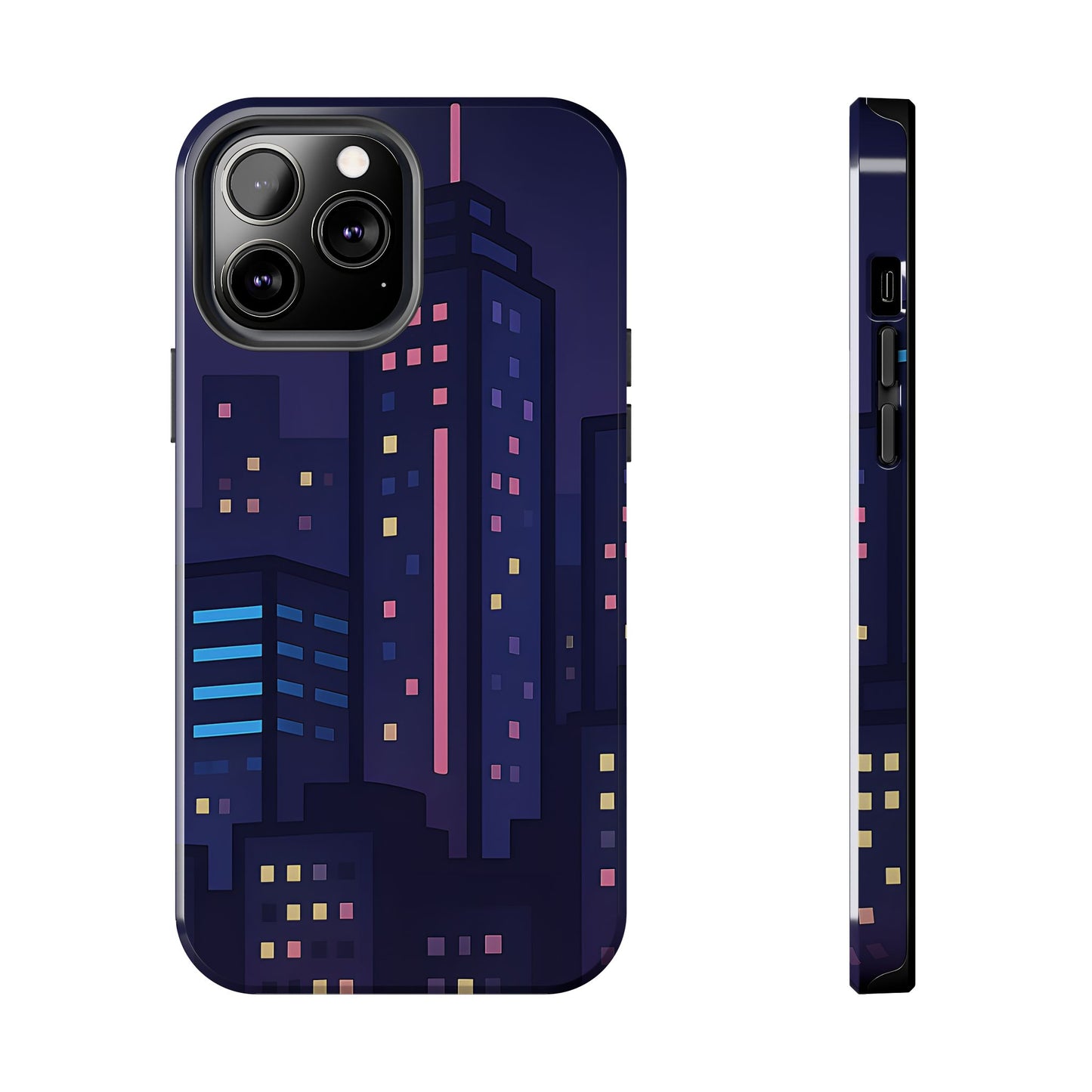 Lo-Fi Night City Tough Case - Pastel Urban Skyline Cover for iPhone & Samsung