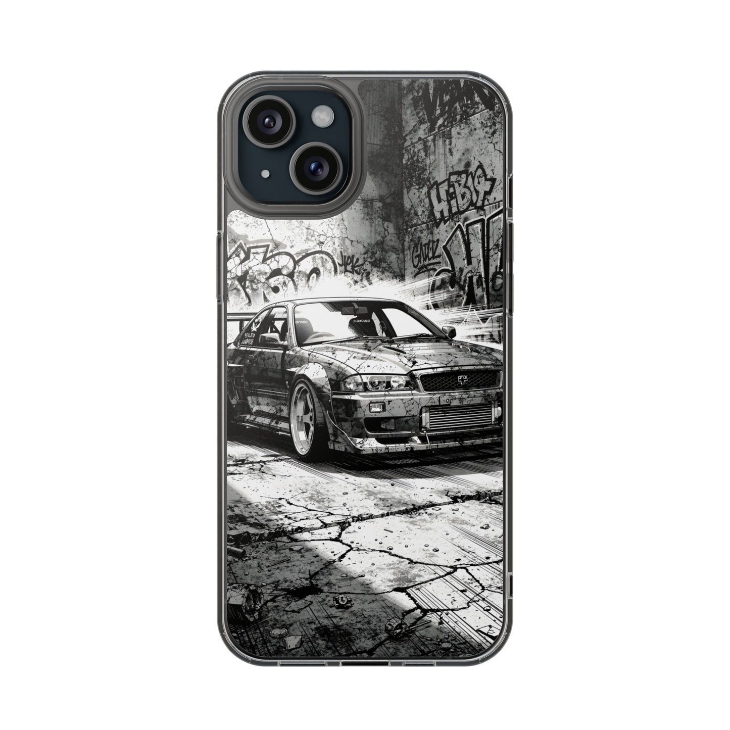 Monochrome Urban Drift Case - MagSafe Compatible JDM Clear Cover