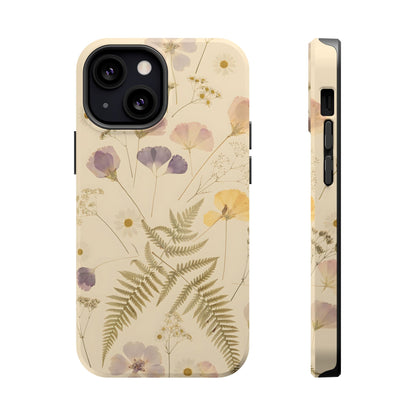 Pressed Wildflowers Vintage Herbarium Magnetic Case
