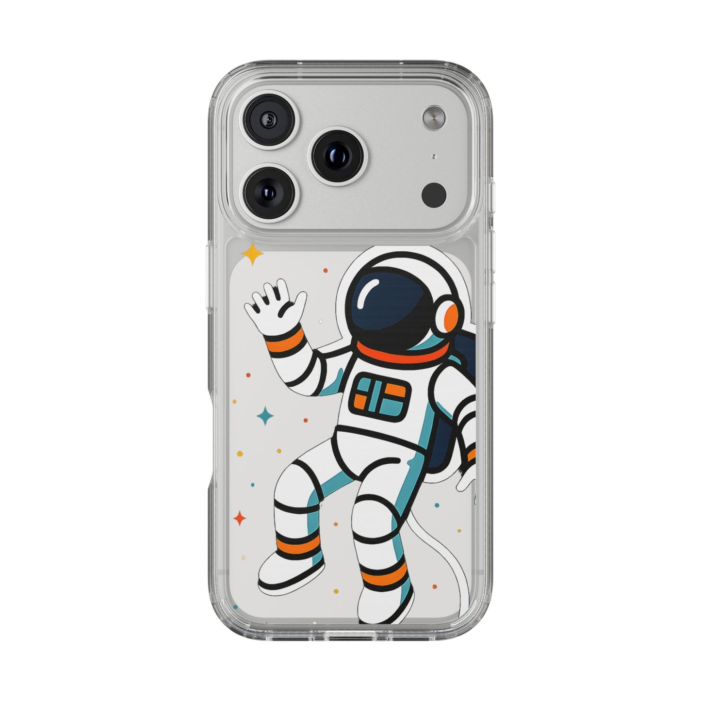 Clear Astronaut Space Case - Minimalist Galaxy Aesthetic Transparent Cover