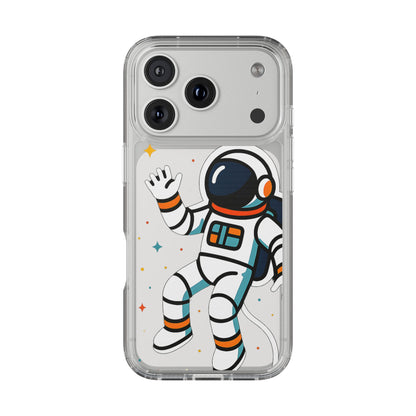Clear Astronaut Space Case - Minimalist Galaxy Aesthetic Transparent Cover