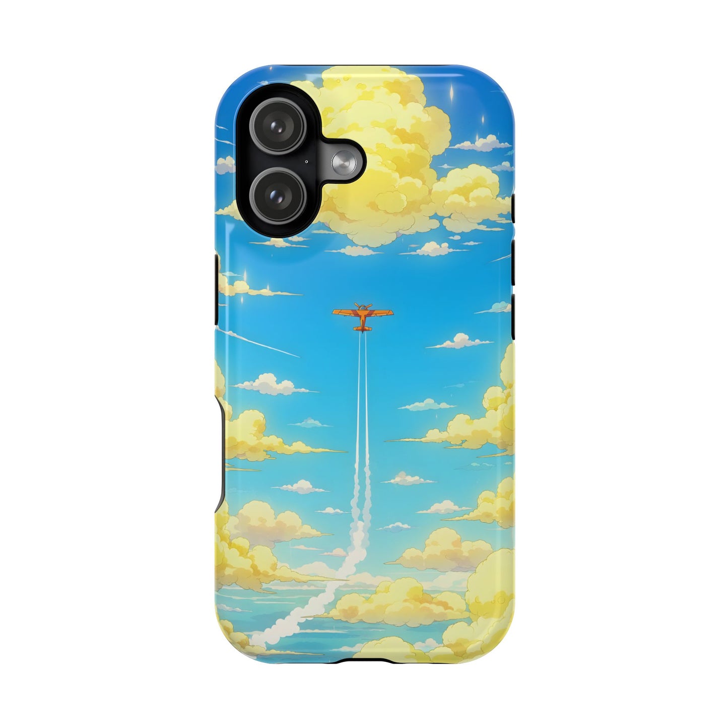 Cinematic Flight: Vintage Airplane Anime Sky MagSafe Case