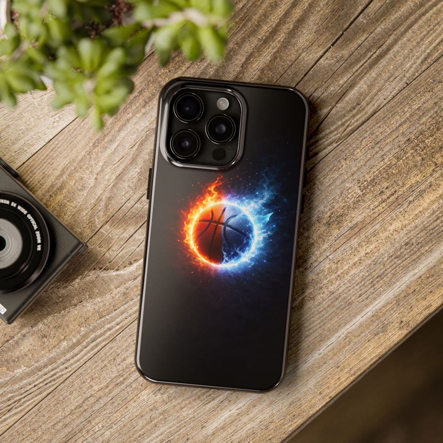 Fire and Ice Basketball Tough Case - Elemental Balance Cover for iPhone & Samsung