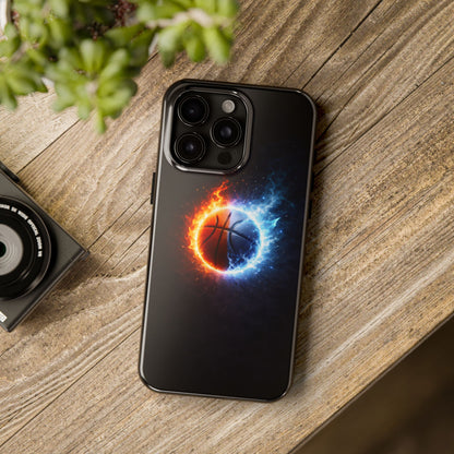 Fire and Ice Basketball Tough Case - Elemental Balance Cover for iPhone & Samsung