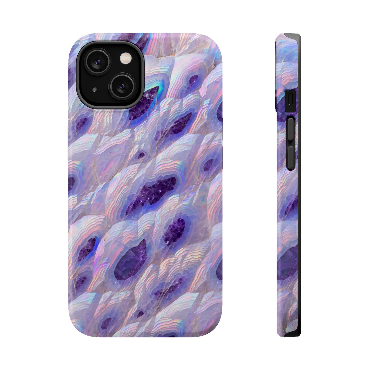Amethyst Geode: Iridescent Purple Crystal MagSafe Case