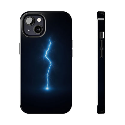 Blue Lightning Bolt Tough Case - Deep Sky Electric Cover for iPhone & Samsung