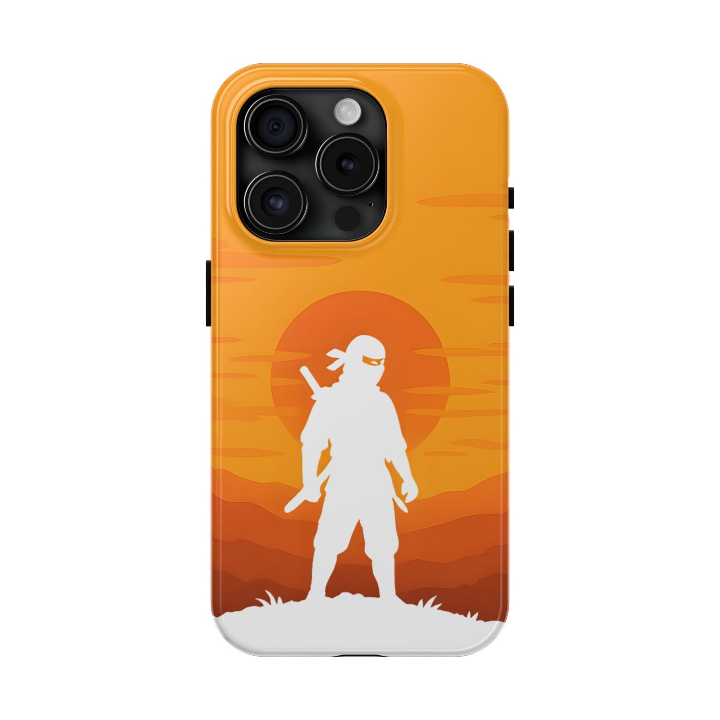 Sunset Shinobi Silhouette Tough Case - Minimalist Ninja Cover for iPhone & Samsung
