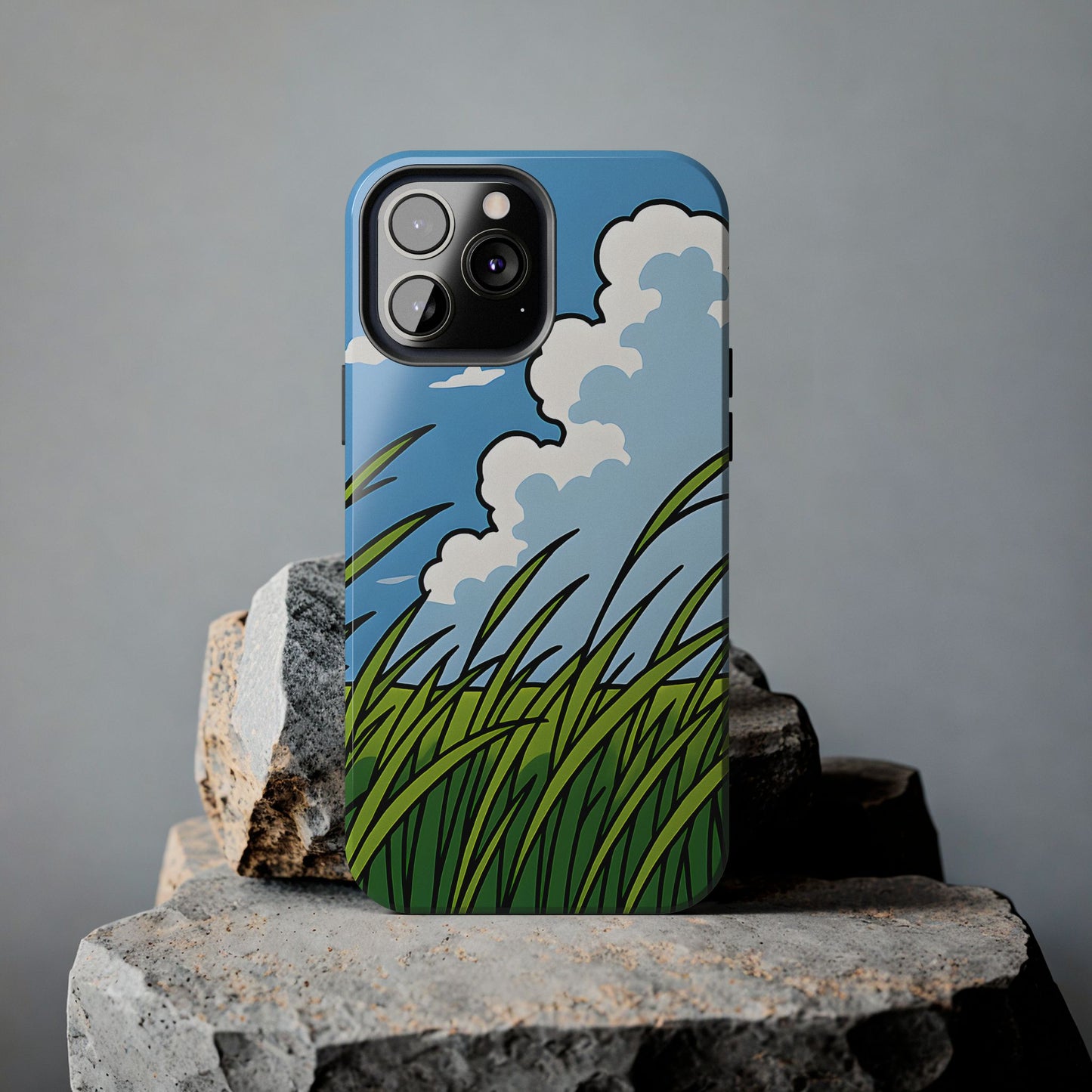 Breezy Meadow Tough Case - Blue Sky & Summer Grass Aesthetic Cover