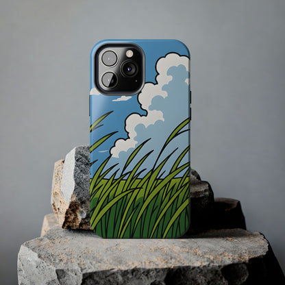 Breezy Meadow Tough Case - Blue Sky & Summer Grass Aesthetic Cover