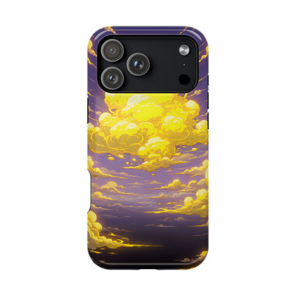 Golden Hour Anime Sky: Glowing Cloudscape MagSafe Case