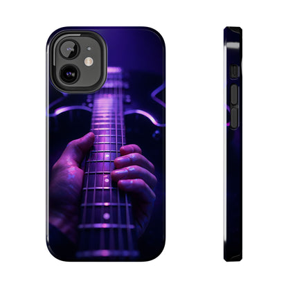 Neon Electric Guitar Tough Case - Purple Stage POV Cover for iPhone & Samsung